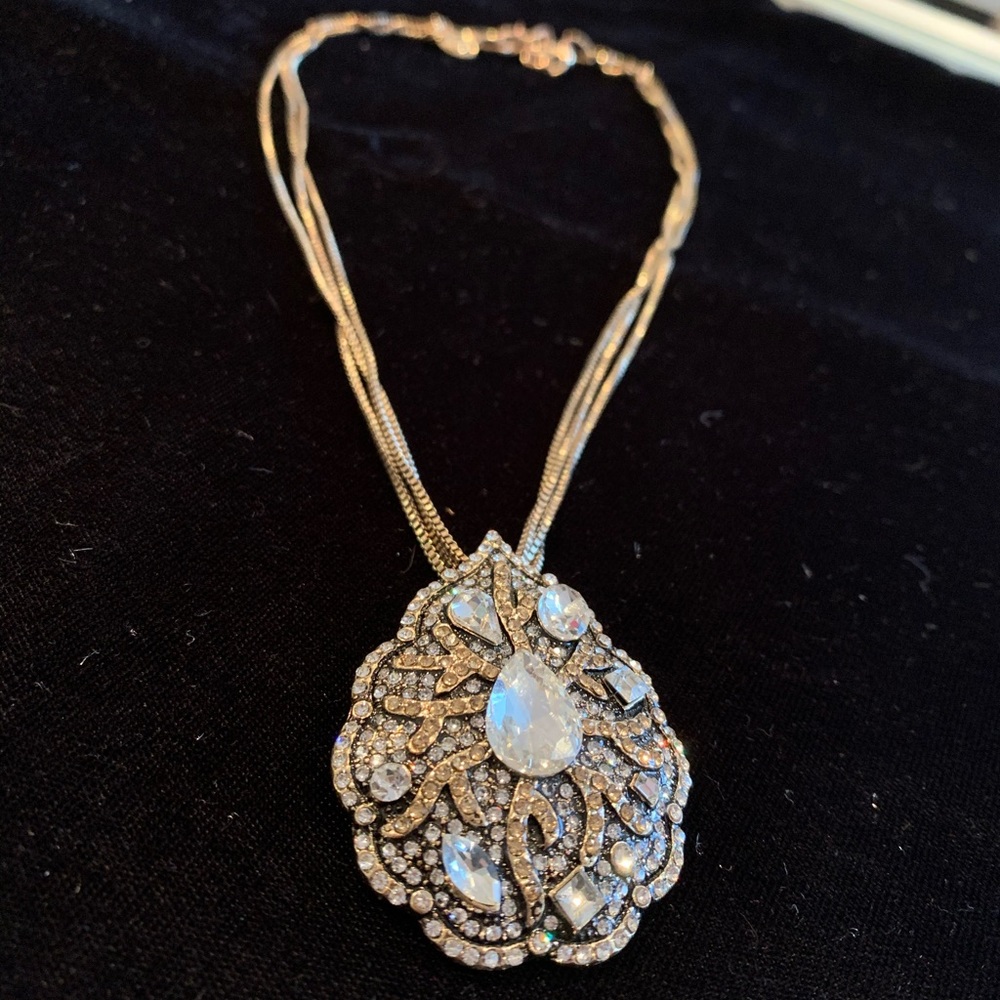 🆕🔥Oversize Shiny Crystals Necklace Jewel